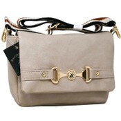 Wholesale - BHPC TAUPE FASHION HANDBAG W/FLAP OVER & ADJUSTABLE SHOULDER STRAP C/P 24